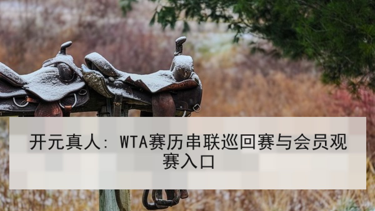 开元真人: WTA赛历串联巡回赛与会员观赛入口
